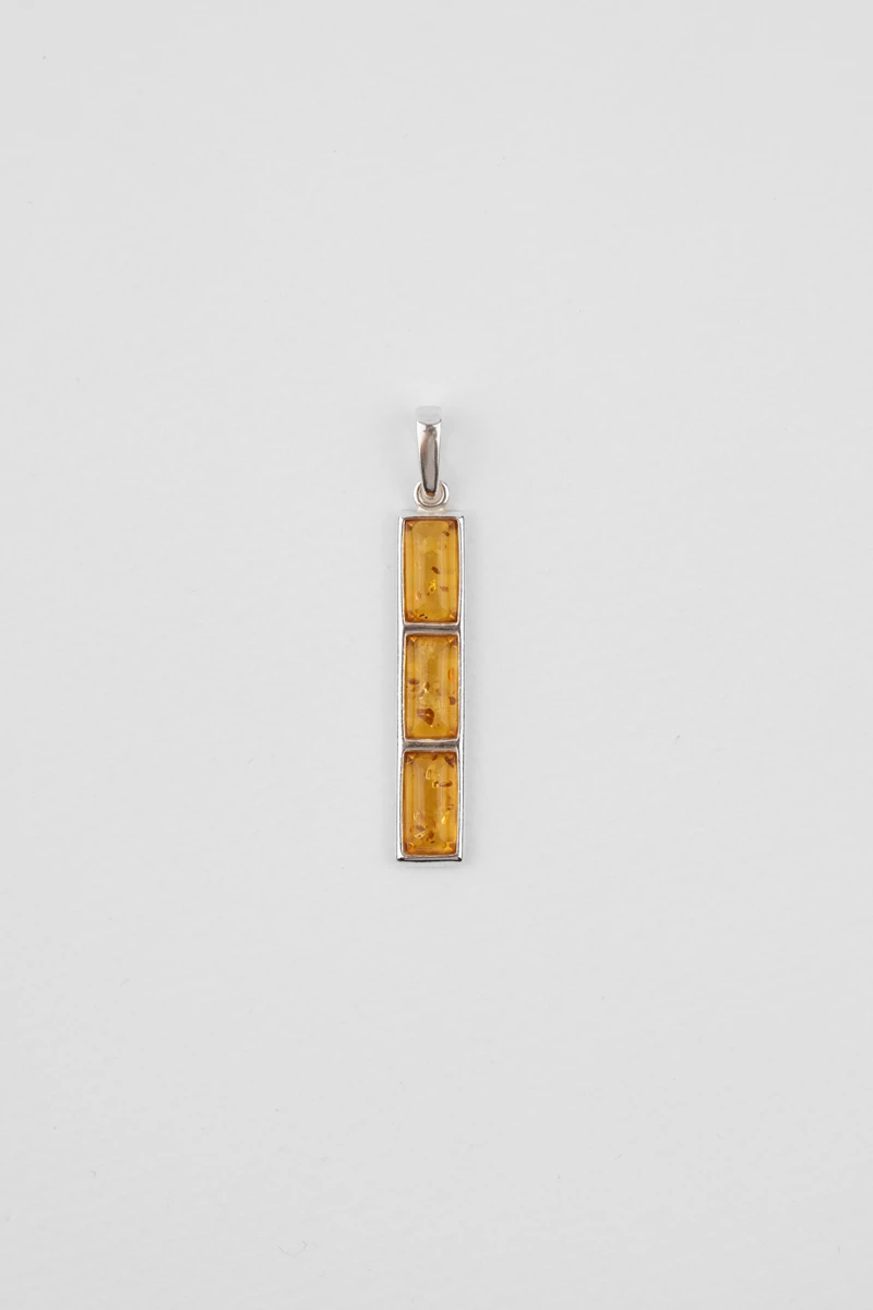 Pandantiv argint, chihlimbar lamaie, 4 cm-AA1004L