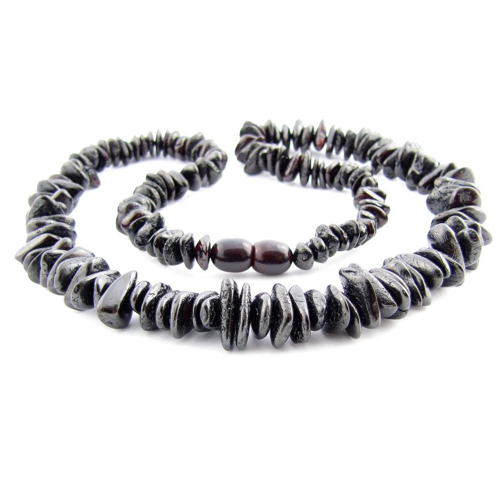 Sirag margele, chihlimbar negru, 50 cm-AS1008S