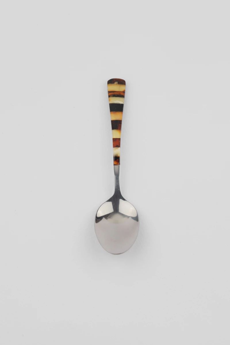 Teaspoon, mosaic amber, stainless steel, 12 cm-AT1007