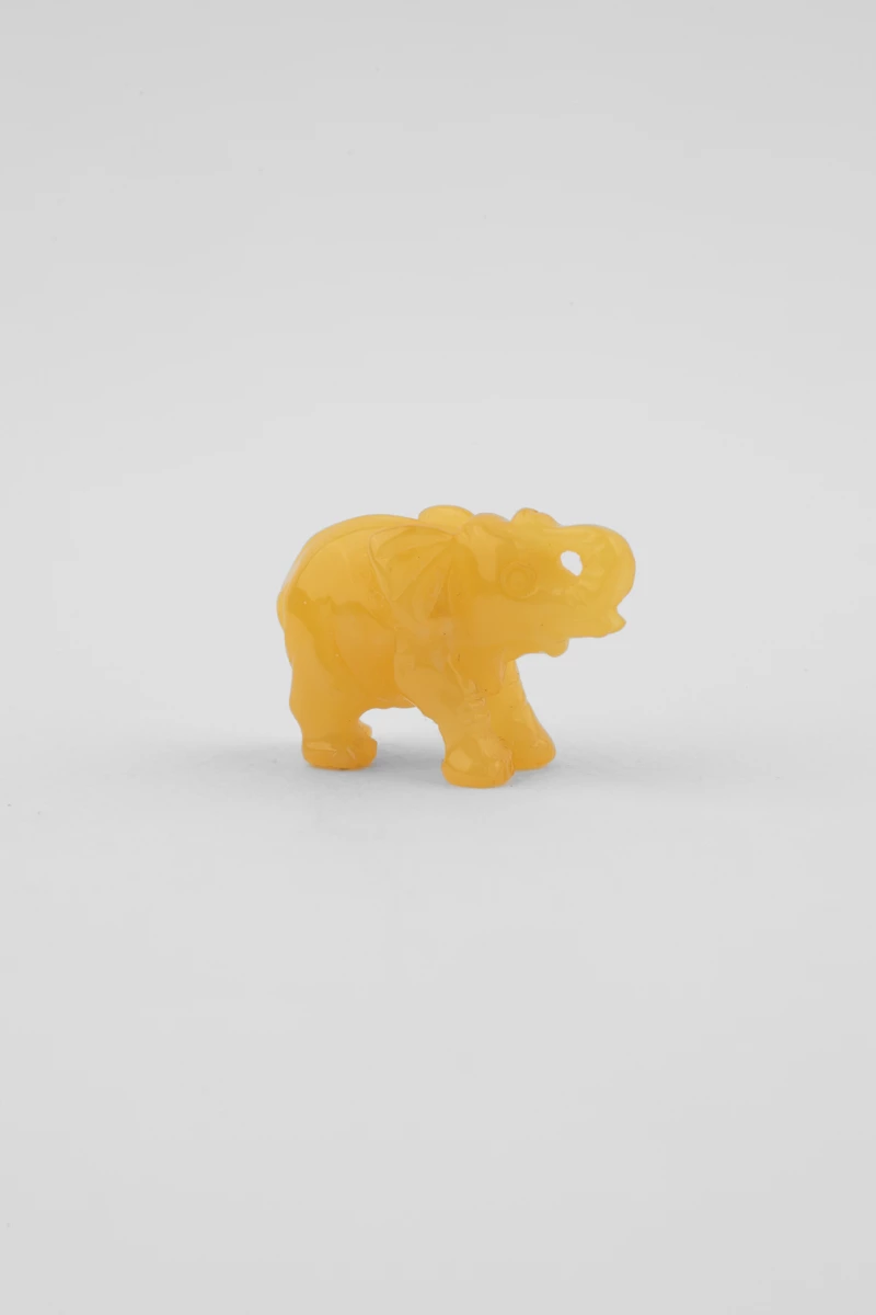 Mini elephant figurine, amber honey-AT1008