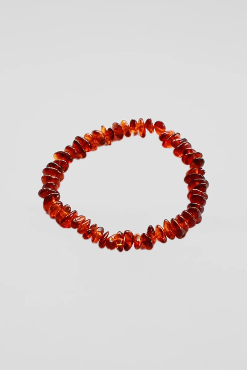 Cognac amber bracelet, elastic-RBA1019